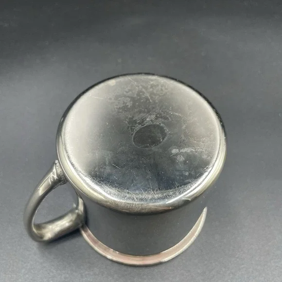 Vintage 1940c Silverplate Baby Cup- Unmarked - EUC- Toddlers Cup Baby Gift 6oz - Picture 7 of 15